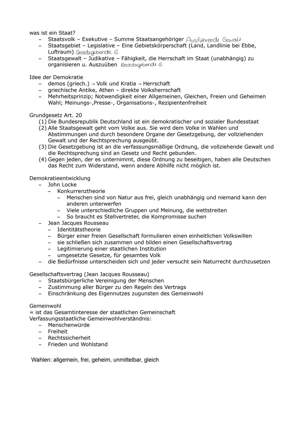 was ist ein Staat?
Staatsvolk - Exekutive - Summe Staatsangehöriger Ausführende Gewalt
Staatsgebiet - Legislative - Eine Gebietskörperschaft