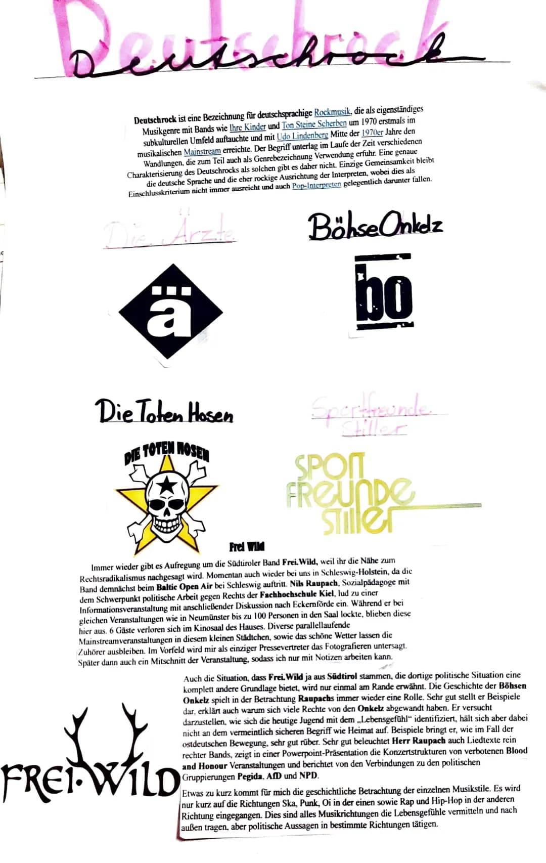 
<p>Deutschrock ist eine Bezeichnung für deutschsprachige Rockmusik, die als eigenständiges Musikgenre mit Bands wie Ihre Kinder und Ton Ste