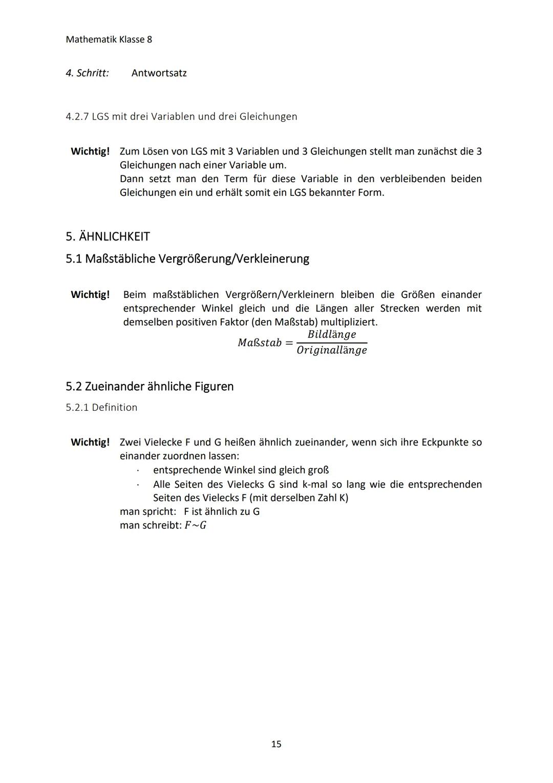 Mathematik Klasse 8
1. TERME UND GLEICHUNGEN
1.1 Arbeiten mit Termen
a) Was ist ein Term?
Wichtig! Zahlen, Größen, Variablen oder sinnvolle 