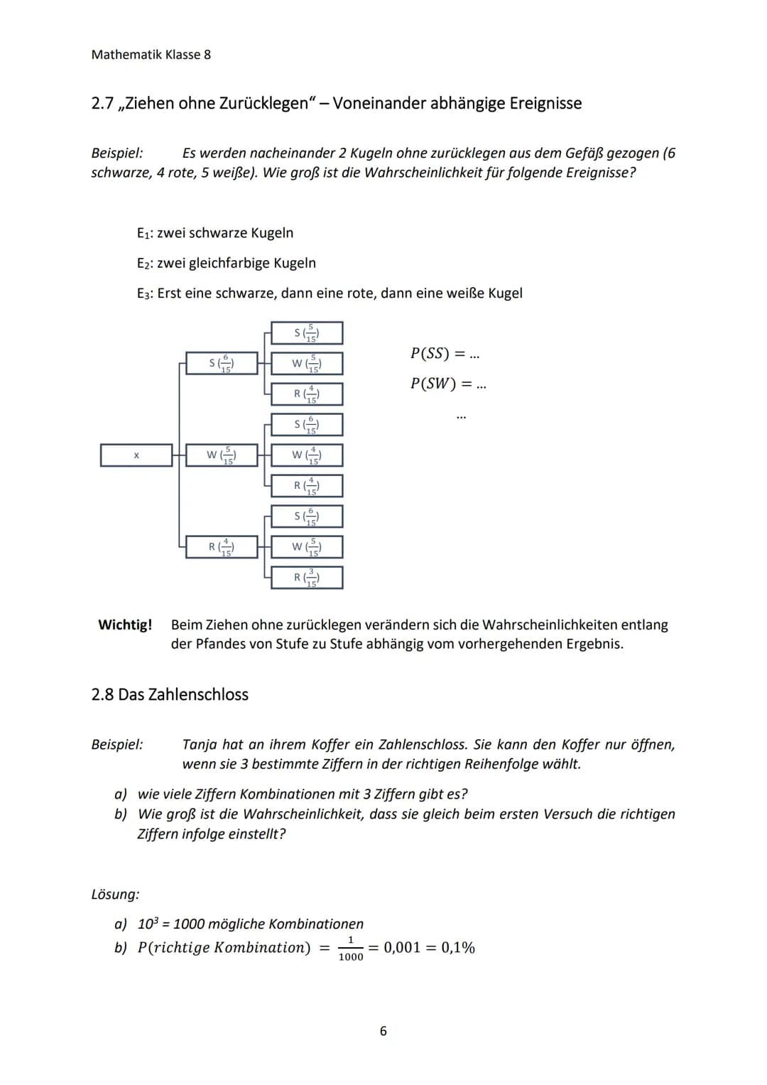 Mathematik Klasse 8
1. TERME UND GLEICHUNGEN
1.1 Arbeiten mit Termen
a) Was ist ein Term?
Wichtig! Zahlen, Größen, Variablen oder sinnvolle 