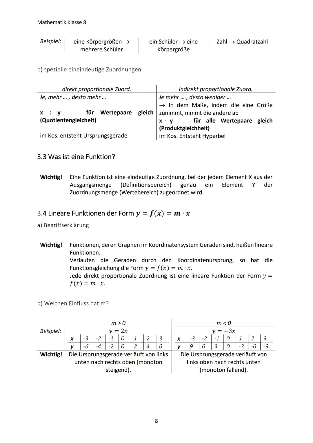 Mathematik Klasse 8
1. TERME UND GLEICHUNGEN
1.1 Arbeiten mit Termen
a) Was ist ein Term?
Wichtig! Zahlen, Größen, Variablen oder sinnvolle 