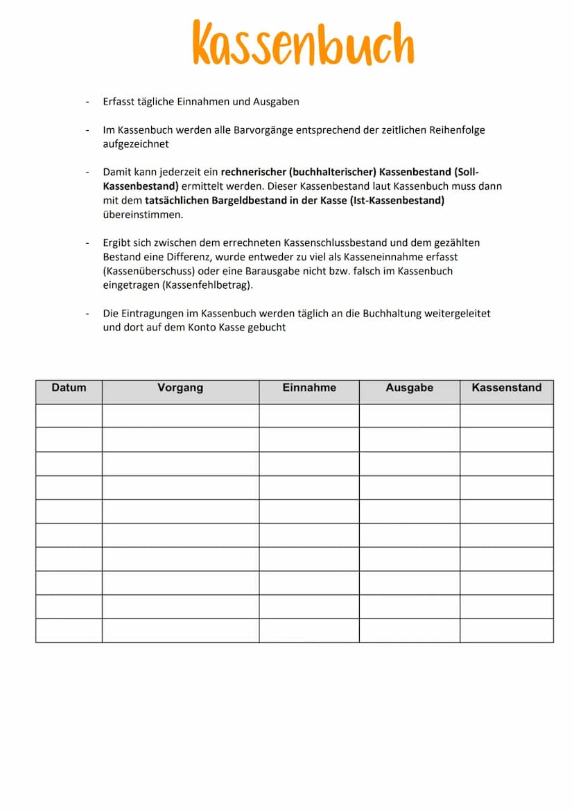 externes Rechnungswesen
Buchführung
- wichtigstes Instrument, um Geschäftsabläufe im Blick zu behalten und die Finanzen
zu kontrollieren
- d