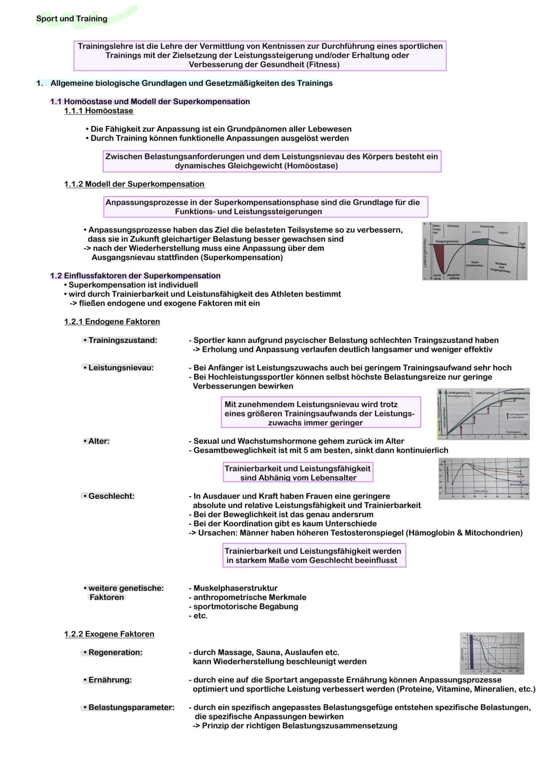 TRAININGSLEHRE Sport und Training
Trainingslehre ist die Lehre der Vermittlung von Kentnissen zur Durchführung eines sportlichen
Trainings m