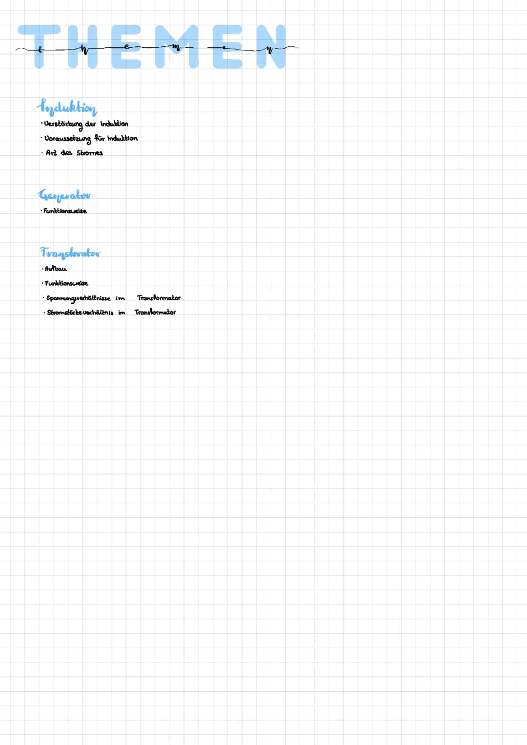 Induktion, Generator, Transformator 
