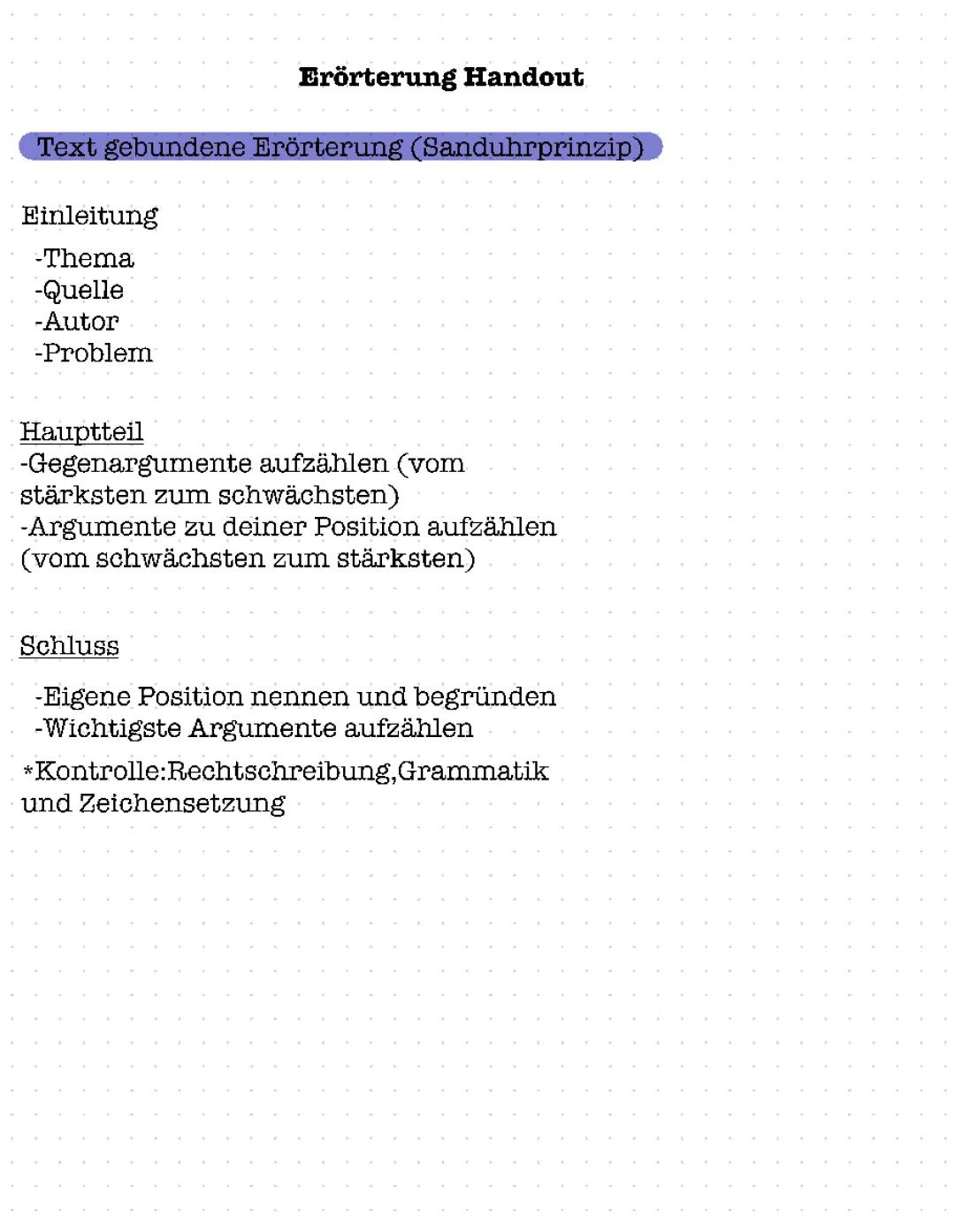 Textgebundene Erörterung: Beispiel, Musterlösung PDF, Texte zum Üben & Formulierungshilfen