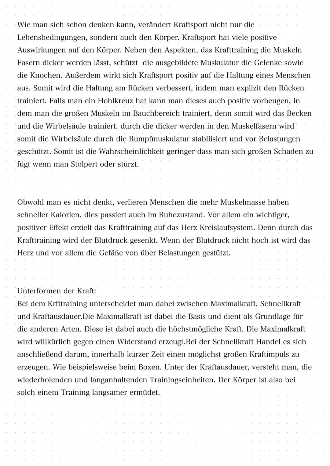 Sport-Krafttraining
Biologische Fragestellungen:
Der menschliche Körper besteht aus über 650 Muskeln. Dabei gibt es verschiedene
Muskelfaser