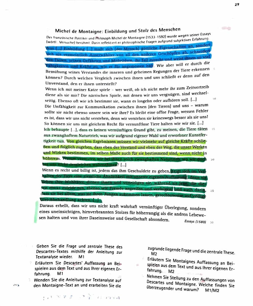 28
Von höherem Rang?
Mb Die Problemstellung eines Textes erfassen
Philosophische Texte geben in der Regel Antworten auf Fragen bzw. Lösungsv