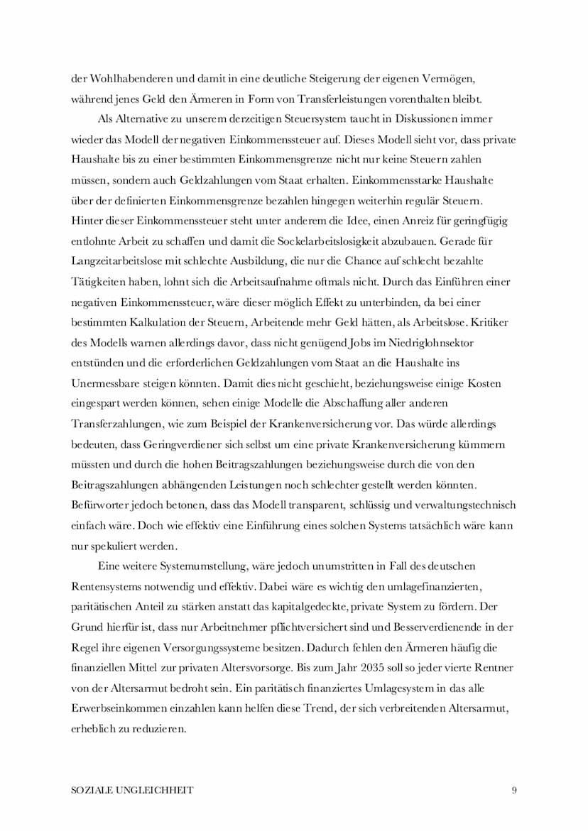 Soziale Ungleichheit
Begriff, Ursachen, Folgen, mögliche Lösungen
Der Begriff,,Soziale Ungleichheit" beschreibt den Zustand, wenn Menschen a