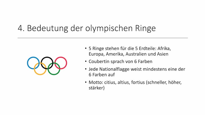 Die Olympischen Spiele
Dabei sein ist alles - Gliederung
1. Die Geschichte der Olympischen Spiele
2. Sportarten
3. Rolle der Olympischen Spi