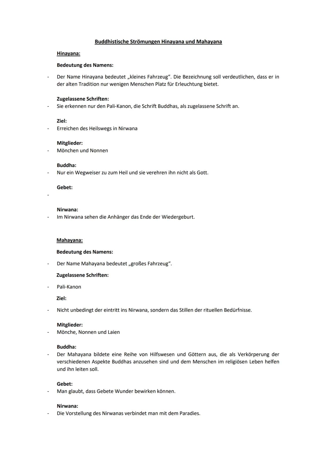 Hinayana:
Bedeutung des Namens:
Der Name Hinayana bedeutet ,,kleines Fahrzeug". Die Bezeichnung soll verdeutlichen, dass er in
der alten Tra