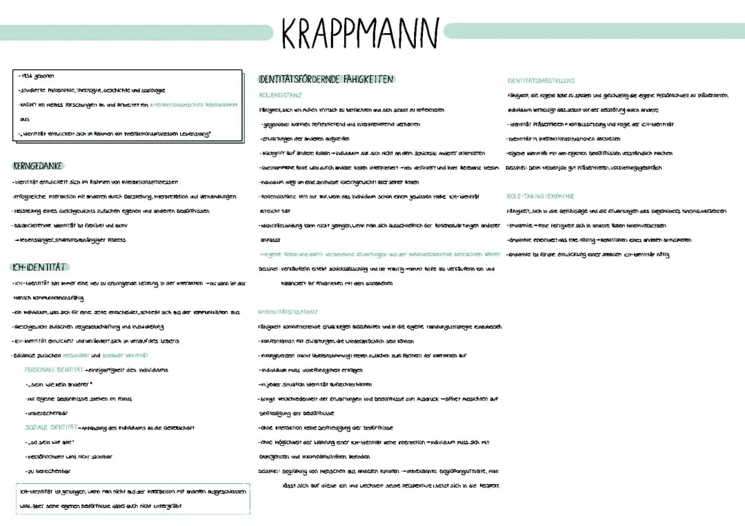 Krappmann Lernzettel