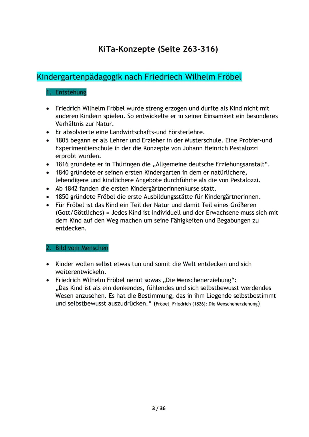 20.11.2020
,,Ersatzaufgabe" anstelle des Praktikums
Melissa Lehn; AHR 11a
Kita-Konzepte
Praxislehrer: Pia Schmutzler
Fach: Sozialpädagogik
1