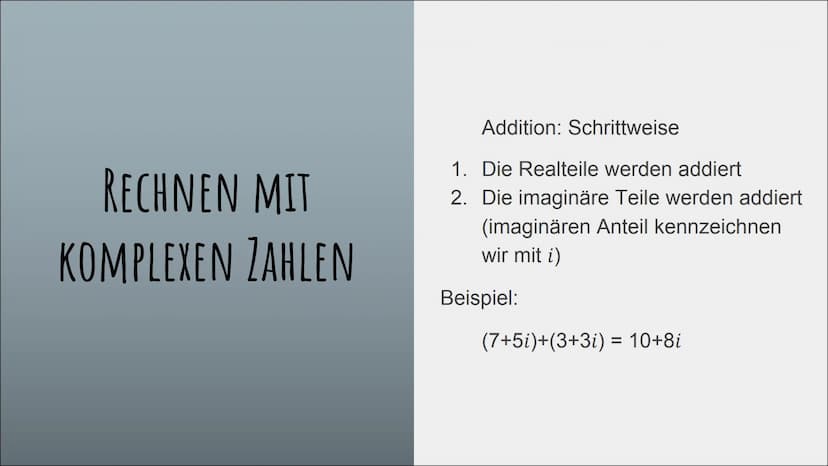 KOMPLEXE ZAHLEN
und die imaginäre Einheit „i” GLIEDERUNG
Definition komplexer Zahlen
Die imaginäre Einheit i
Notwendigkeit
Rechnen mit kompl