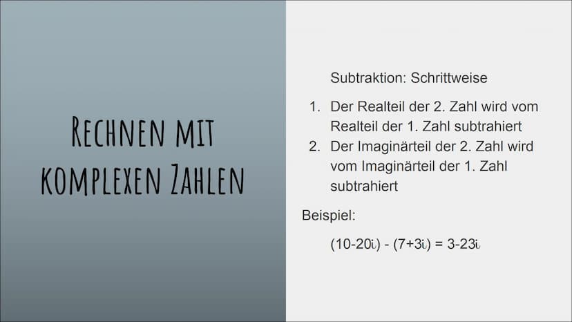KOMPLEXE ZAHLEN
und die imaginäre Einheit „i” GLIEDERUNG
Definition komplexer Zahlen
Die imaginäre Einheit i
Notwendigkeit
Rechnen mit kompl