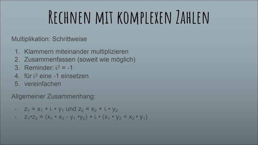 KOMPLEXE ZAHLEN
und die imaginäre Einheit „i” GLIEDERUNG
Definition komplexer Zahlen
Die imaginäre Einheit i
Notwendigkeit
Rechnen mit kompl