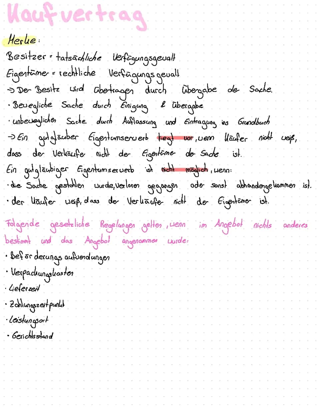 Kaufvertrag 