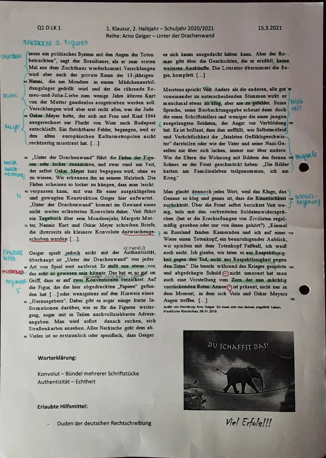 GYMNASIUM
eini.
These
Q1 D LK 1
Rezension
Livappe
Siographie
Aufgabenstellung:
1. Analysiere die vorliegende Rezension von Judith von Sternb