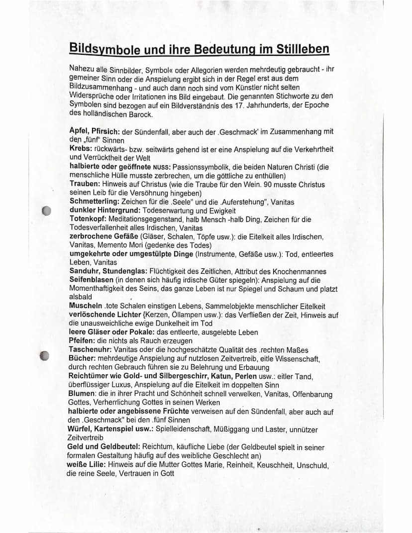 Zusammenfassung
Themen:
1. Bildanalyse
2. Bildbetrachtung
-Farbe u. Kontrast
-raumschaffende Mittel
-Licht u. schatten
-Perspektive
-Komposi