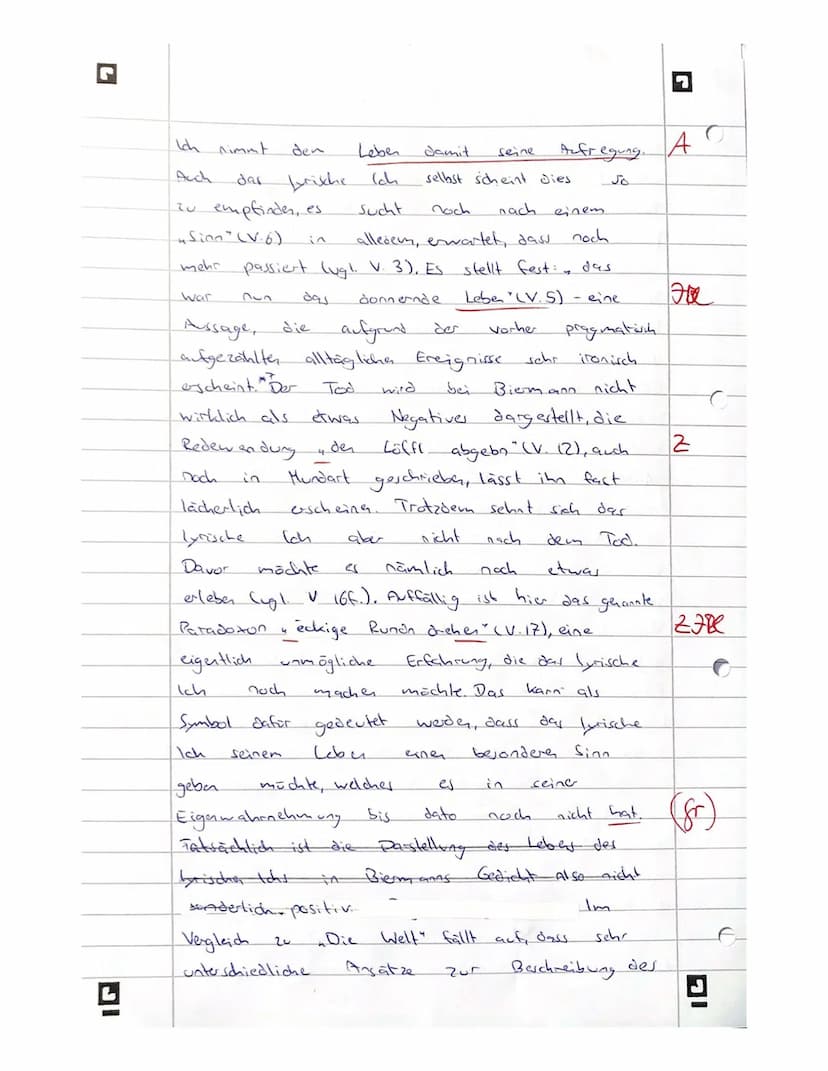 Thema 1: Gedichtvergleich
Aufgabe:
Interpretieren Sie das Gedicht ,,Die Welt" von Christian Hofmann
von Hofmannswaldau (Text 1).
Ziehen Sie 