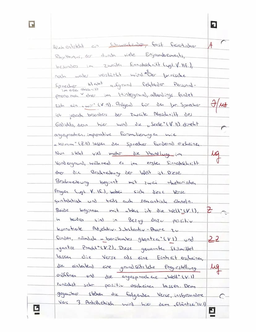 Thema 1: Gedichtvergleich
Aufgabe:
Interpretieren Sie das Gedicht ,,Die Welt" von Christian Hofmann
von Hofmannswaldau (Text 1).
Ziehen Sie 