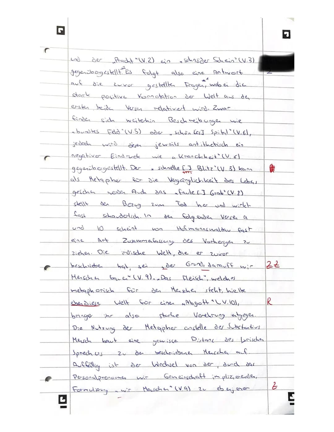 Thema 1: Gedichtvergleich
Aufgabe:
Interpretieren Sie das Gedicht ,,Die Welt" von Christian Hofmann
von Hofmannswaldau (Text 1).
Ziehen Sie 