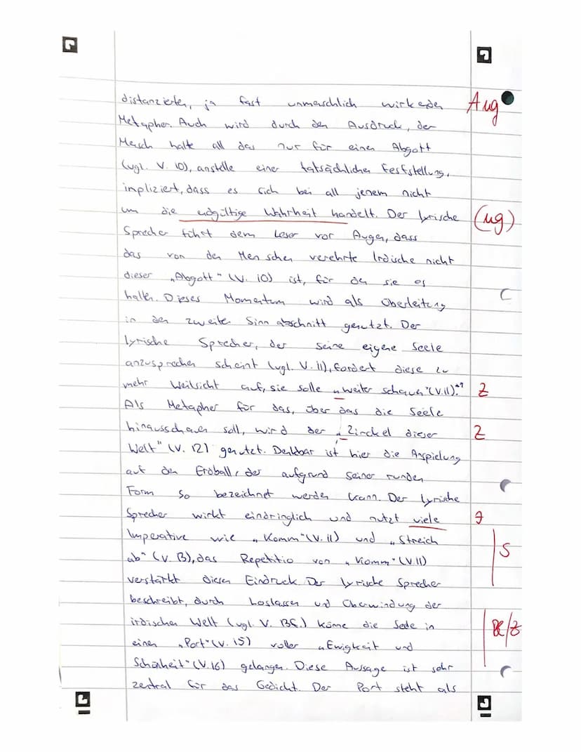Thema 1: Gedichtvergleich
Aufgabe:
Interpretieren Sie das Gedicht ,,Die Welt" von Christian Hofmann
von Hofmannswaldau (Text 1).
Ziehen Sie 