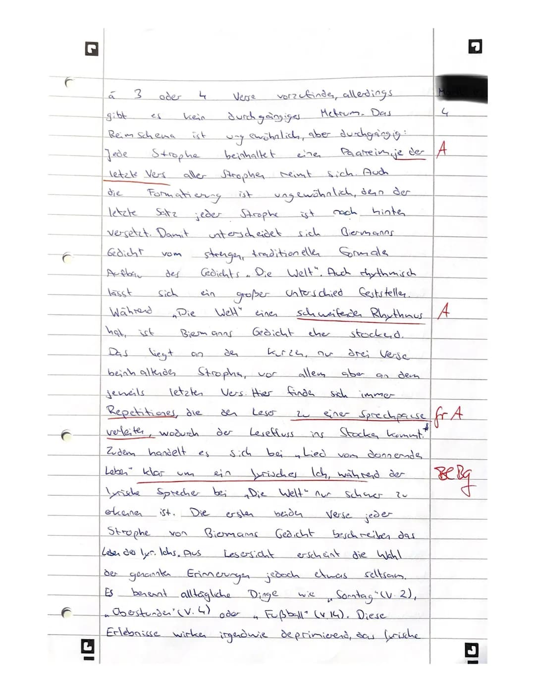 Thema 1: Gedichtvergleich
Aufgabe:
Interpretieren Sie das Gedicht ,,Die Welt" von Christian Hofmann
von Hofmannswaldau (Text 1).
Ziehen Sie 