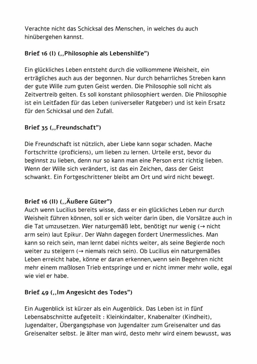 1. Zusammenfassung Brief 49 + Vergleich mit Pink Floyd
(Rückseite) - Stichpunkte
2. Stilmittelinterpretation zwei Mal
3. Zusammenfassung Sen