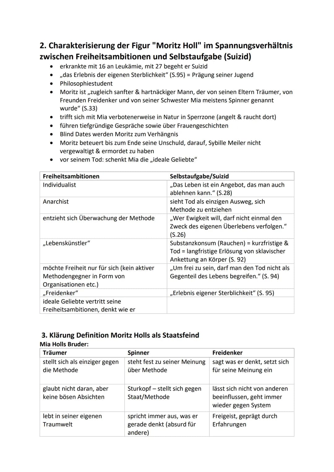 1. Analyse der Funktionsweise der Methode
● Handlung ereignet sich Mitte des 21. Jahrhunderts
in Deutschland herrscht Gesundheitsdiktatur, a