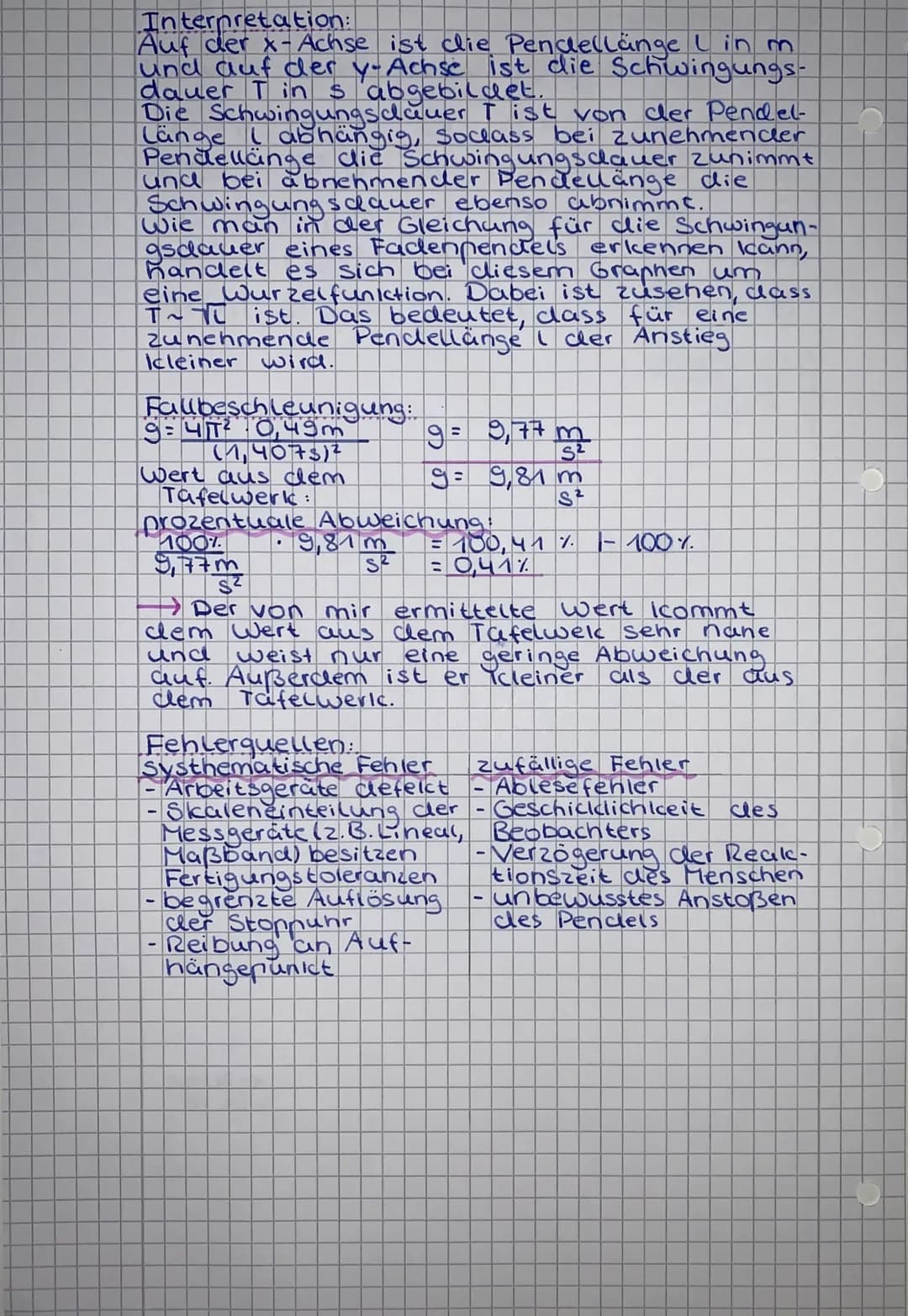 Schülerexperiment zum
Fadennendet
Aufgabe:
1. Demonstrieren Sie experimentell die Ab-
hängigkeit der Schwingungsdauer
Fadennendels von seine