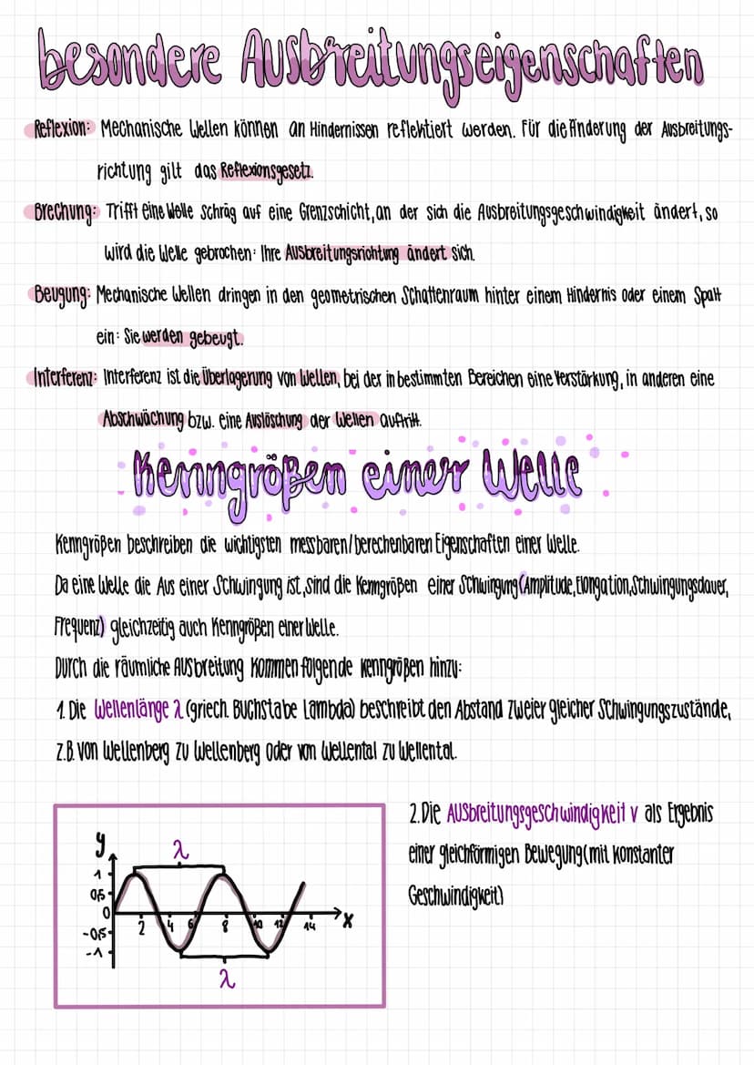 mechanische Wellen
Wellendefinition
Definition
Eine Welle ist die Ausbreitung einer
Schwingung im Raum, bei der Energie übertragen,
aber kei