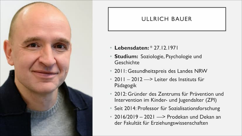 HURRELMANN/BAUER
BOURDIEU Hurrelmann/Bauer
Biografien
●
●
●
●
Sozialisationsverständnis
Entwicklungsaufgaben
Transition und Moratorium
Risik
