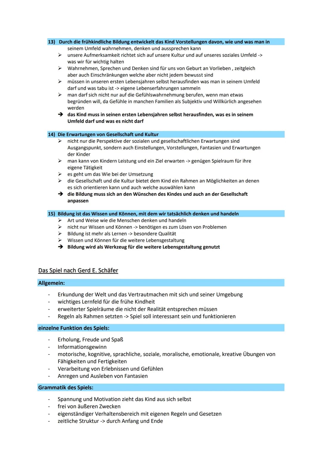 15 Thesen:
Gerd E. Schäfer
1)
Der Elementarbereich ist ein eigener Bildungsbereich
vorschulischen Bildungsbereich mit seinen Aufgaben, Insti