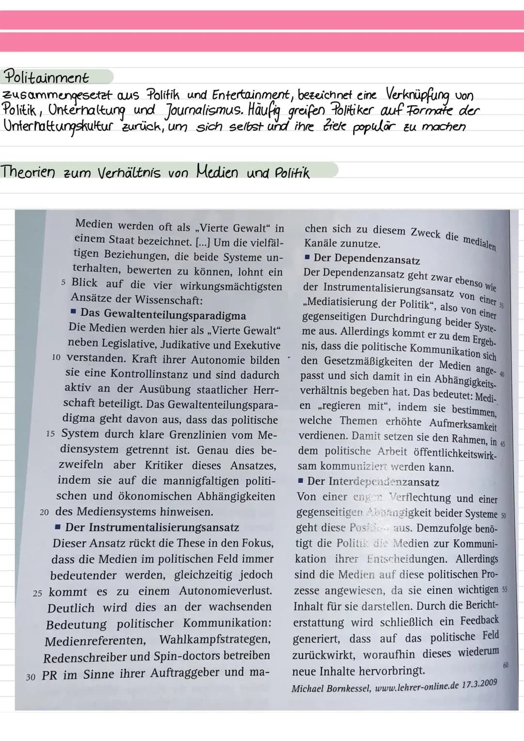 powi
Klausur 1 Q2
Funktionen der Medien.
・Information, Mitwirkung an der Meinungsbildung, Kontrolle und Kritik
durch Medien vermittelte Welt