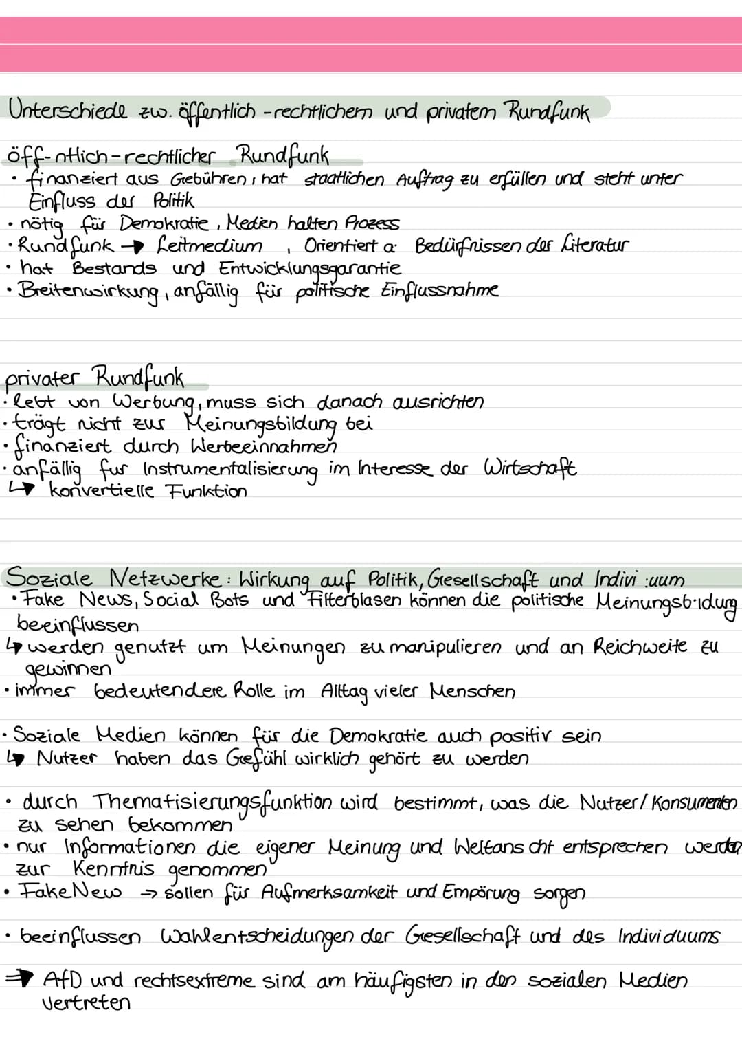 powi
Klausur 1 Q2
Funktionen der Medien.
・Information, Mitwirkung an der Meinungsbildung, Kontrolle und Kritik
durch Medien vermittelte Welt