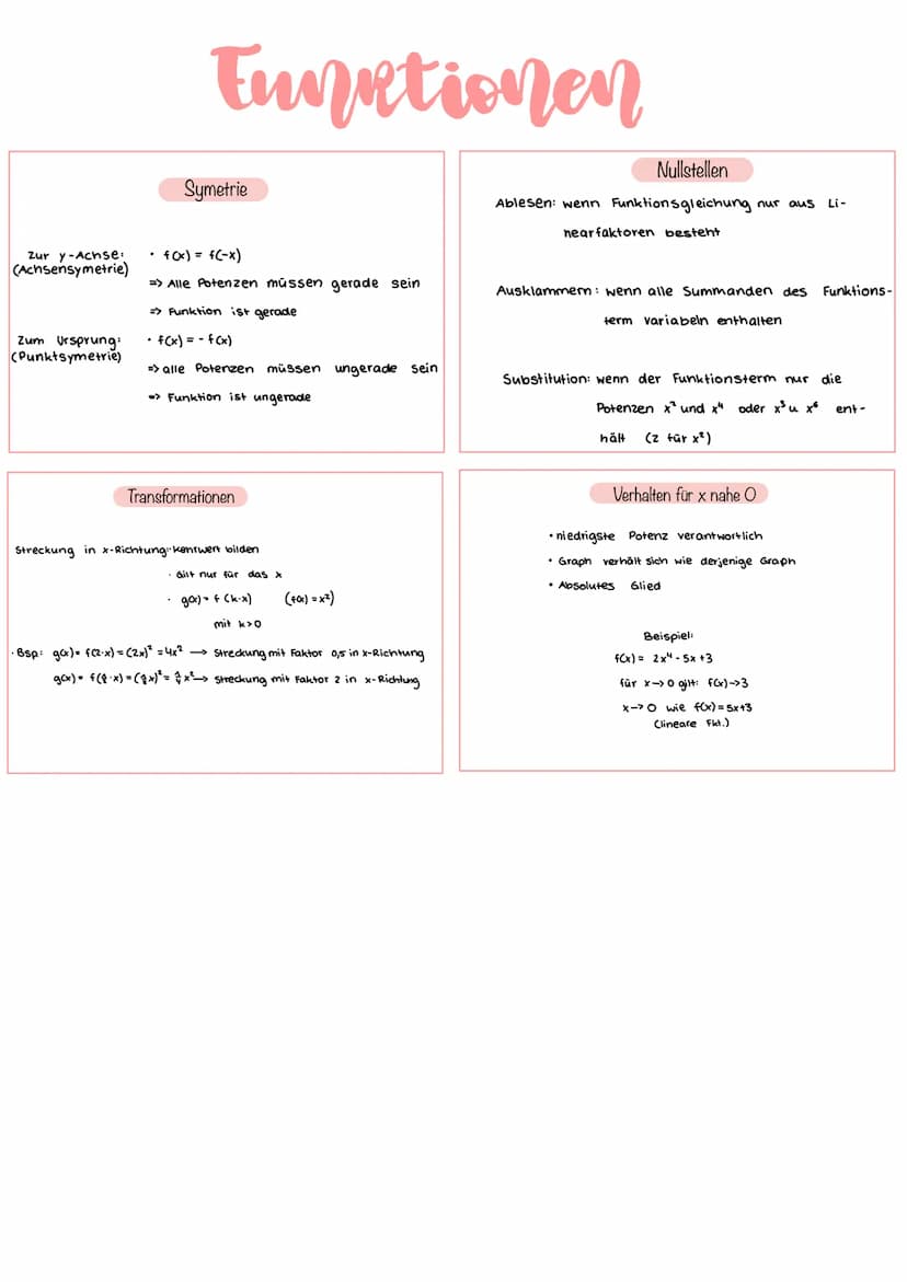 ● Definitionsmenge:
Beispiele: D IR 20
Eine Funktion ist eine eindeutige Zuordnung, die jedem
Element aus der Definitionsmenge genau ein Ele