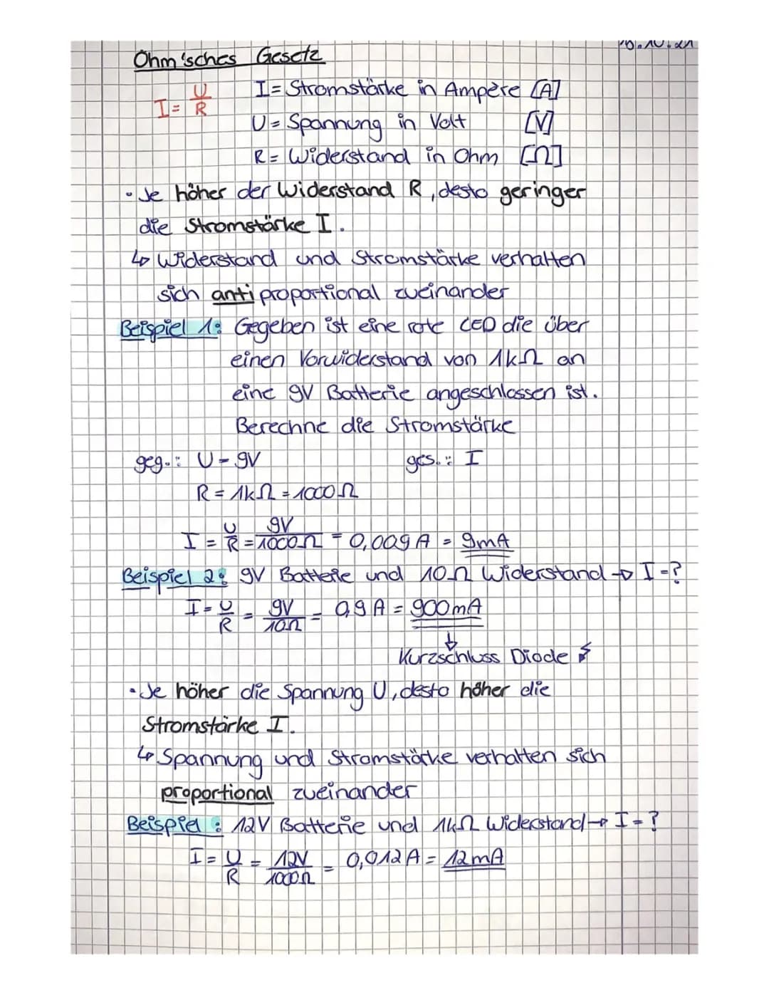Ohm’sches Gesetz 