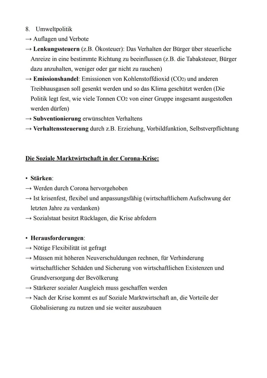 PoWi LK - Abitur 2022
Lernzettel
12.2.: Soziale Marktwirtschaft zwischen Anspruch und Wirklichkeit
Soziale Marktwirtschaft
• Freie Marktwirt