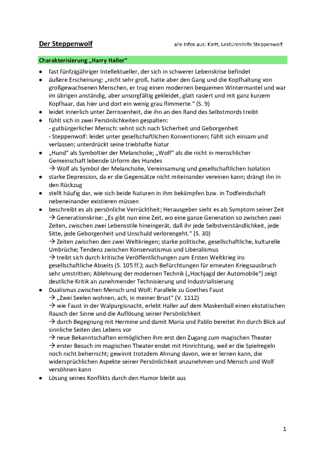 Steppenwolf Zusammenfassung und Bedeutung heute: Einfach erklärt