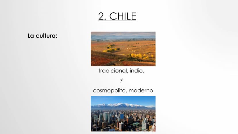   ■
CHILE
UN PAÍS DE CONTRASTES -
(8 LA ESTRUCTURACIÓN
1. Introducción
2. Chile
2.1. Información general
3. Explicación de la tesis ,,Un paí