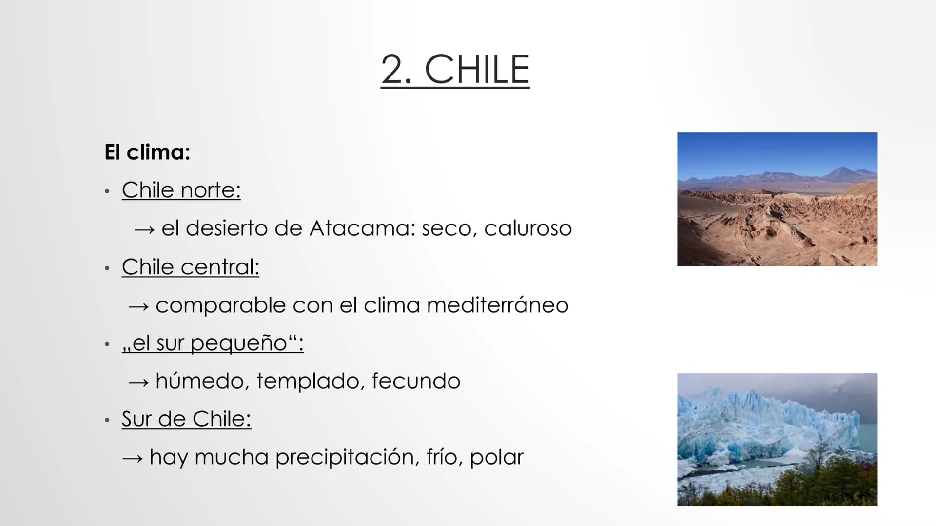   ■
CHILE
UN PAÍS DE CONTRASTES -
(8 LA ESTRUCTURACIÓN
1. Introducción
2. Chile
2.1. Información general
3. Explicación de la tesis ,,Un paí
