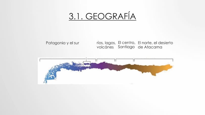   ■
CHILE
UN PAÍS DE CONTRASTES -
(8 LA ESTRUCTURACIÓN
1. Introducción
2. Chile
2.1. Información general
3. Explicación de la tesis ,,Un paí
