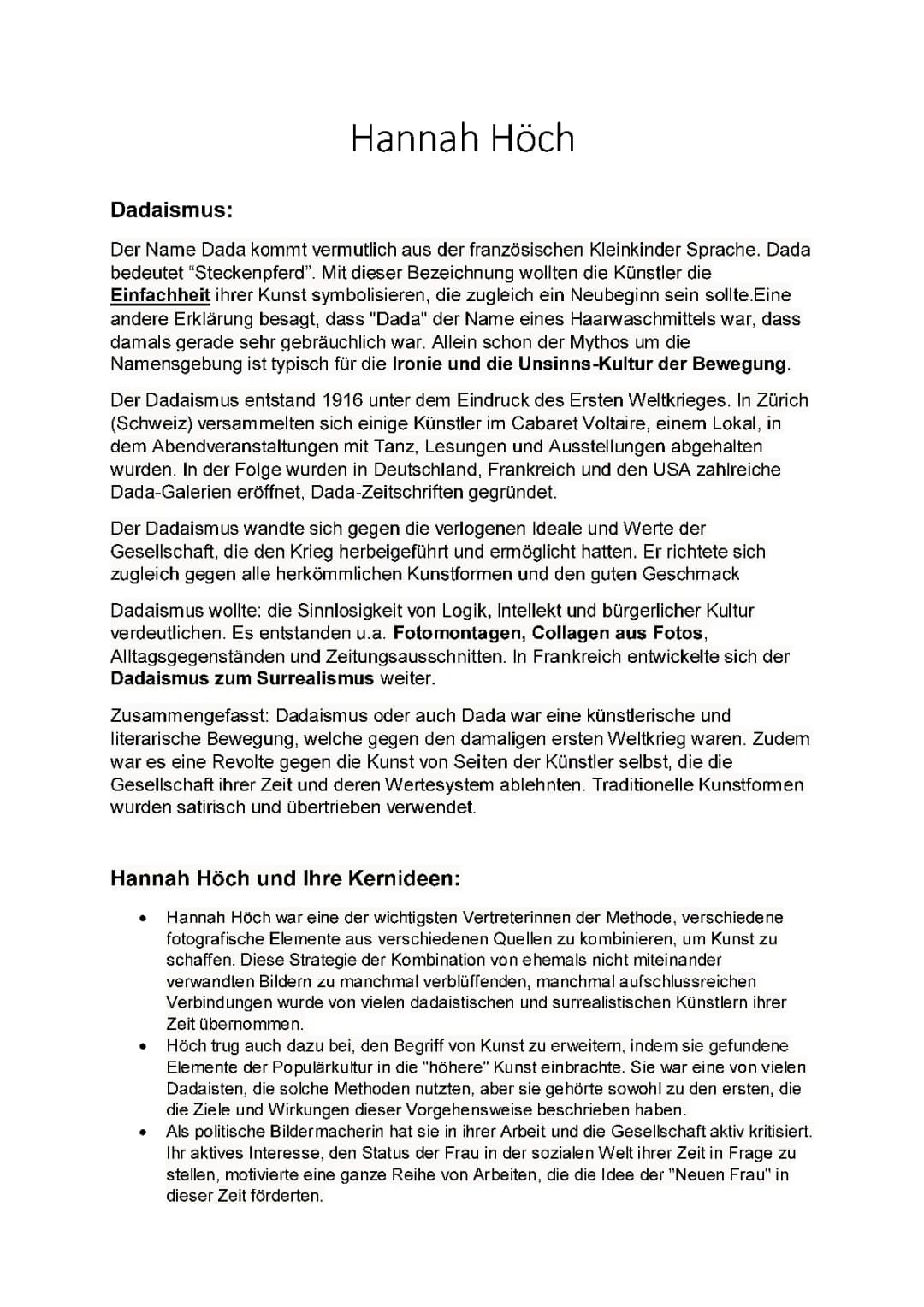 Hannah Höch und Schnitt mit dem Küchenmesser: Dadaismus entdecken