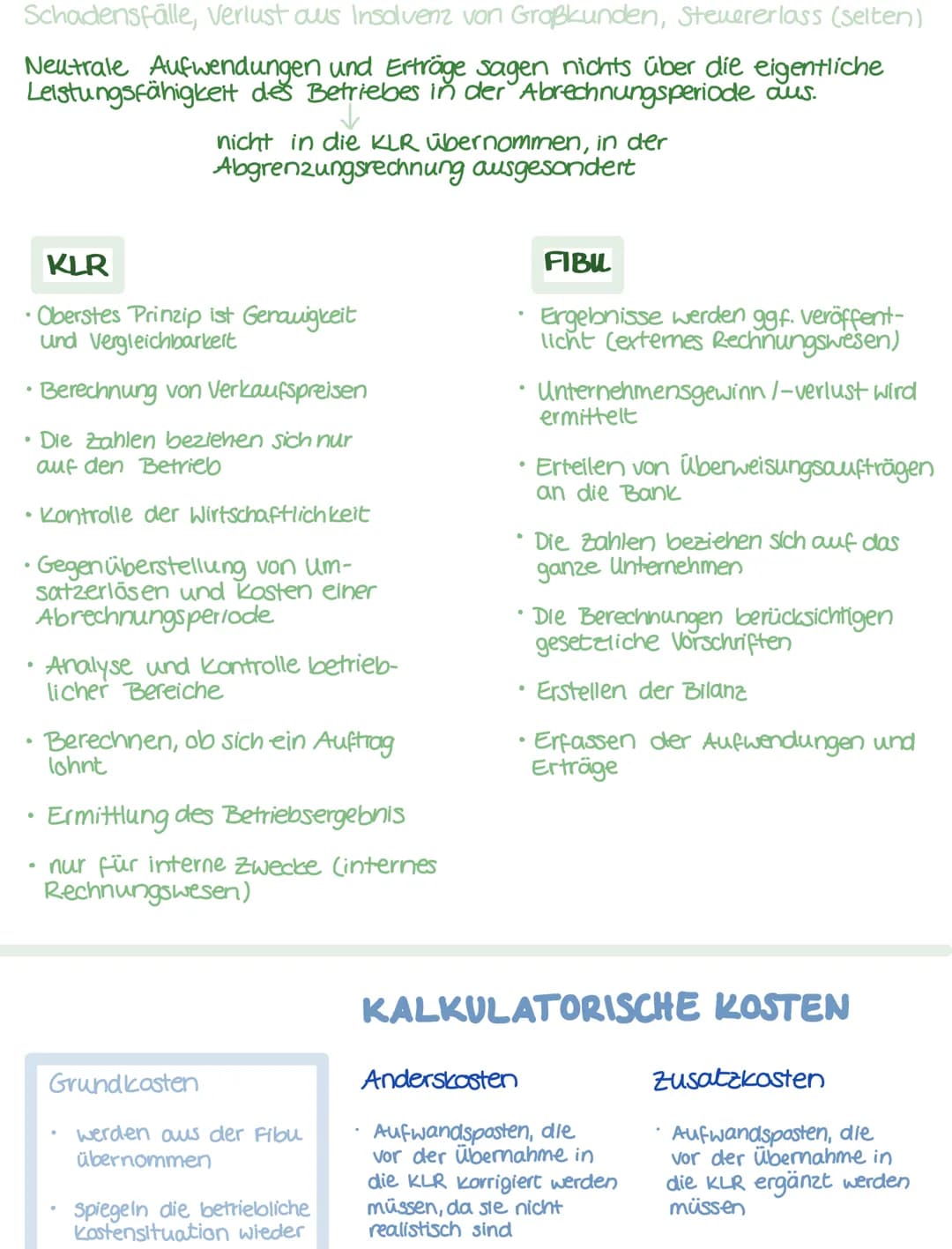 Kostenartenrechnung
(Welche Kosten sind
entstanden?)
neutrale
Aufwen
dungen-
und Erträge
abgrenzen
●
KILR
Kostenrechnerische
Korrekturen 2.B