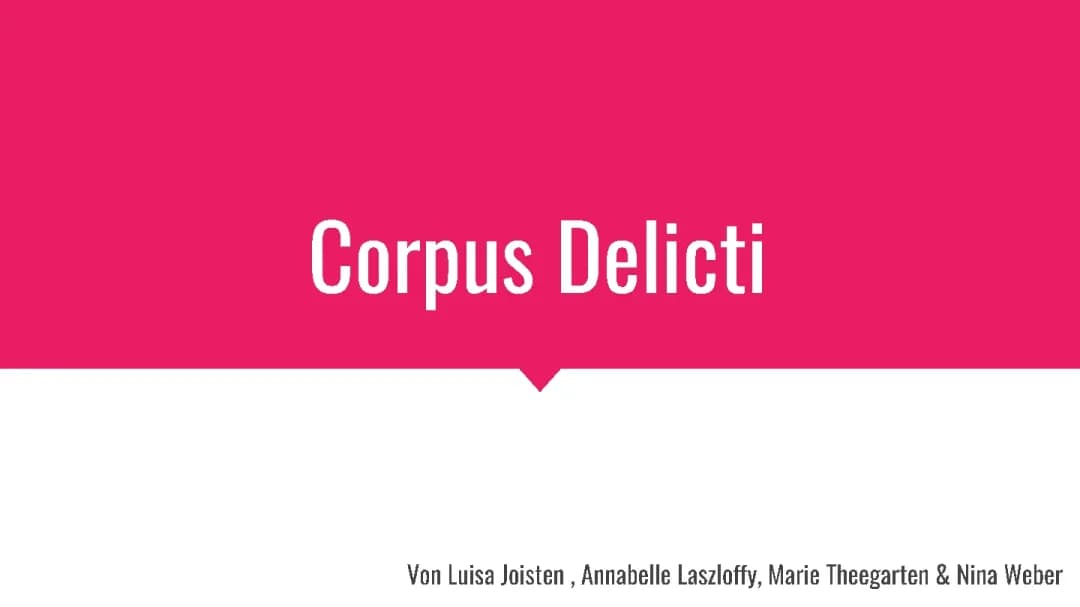Corpus Delicti 