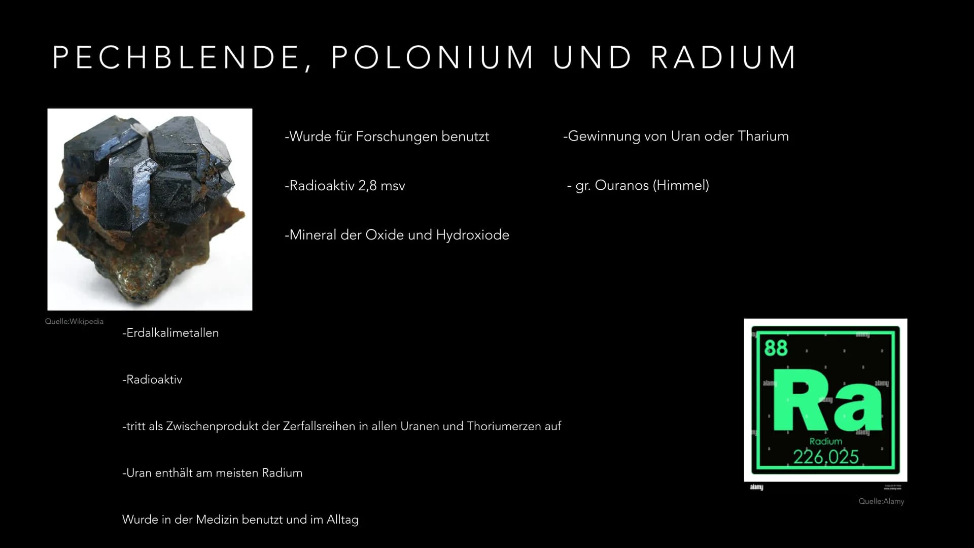 DIE ENTDECKUNG DER KERNKRAFT UND
RADIOAKTIVITÄT
MARIA LOBANOV GLIEDERUNG
●
Curie
Bohr
Meitner und Hahn
Fermi
Uraninit und Radium und Poloniu