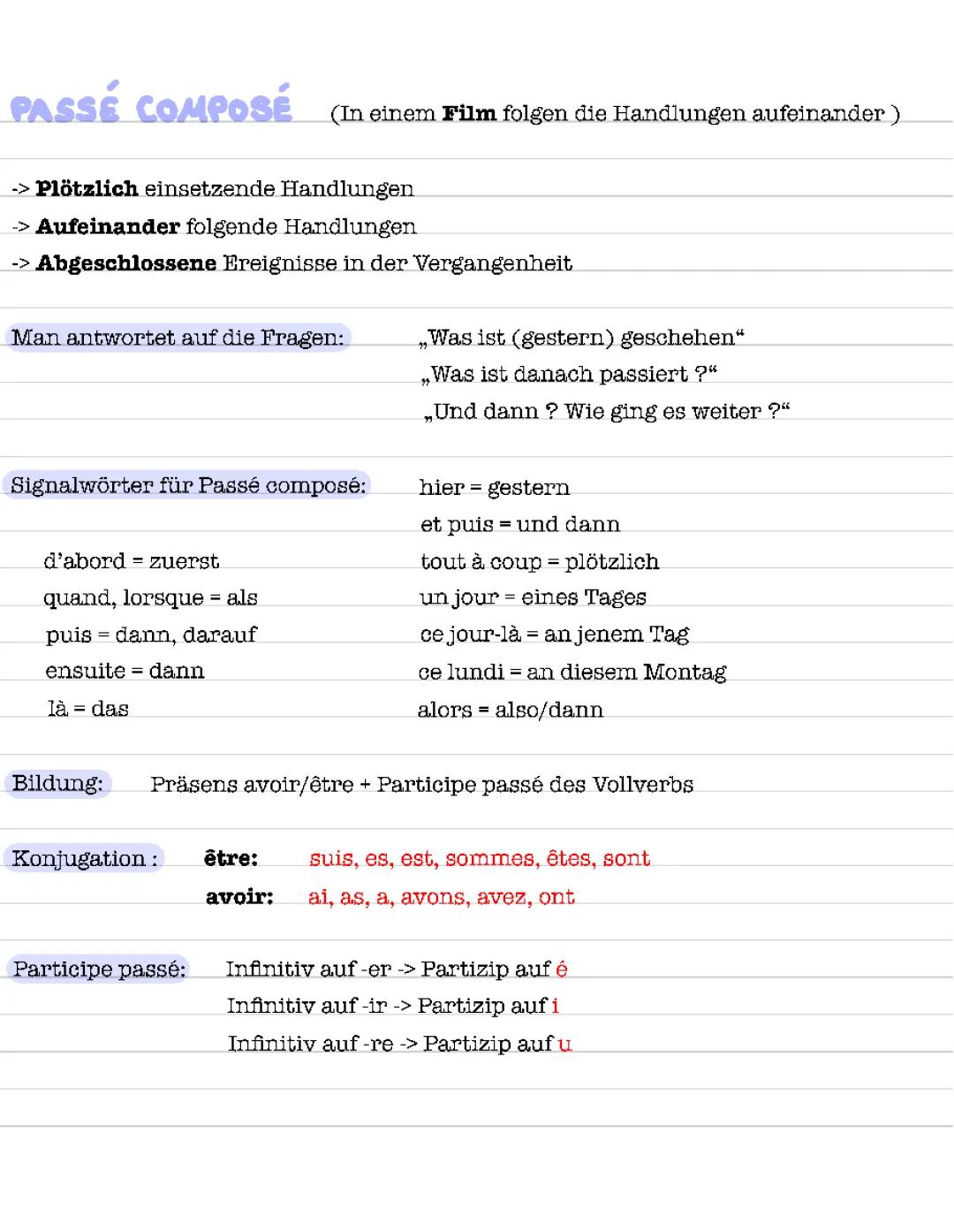 Passe composé 