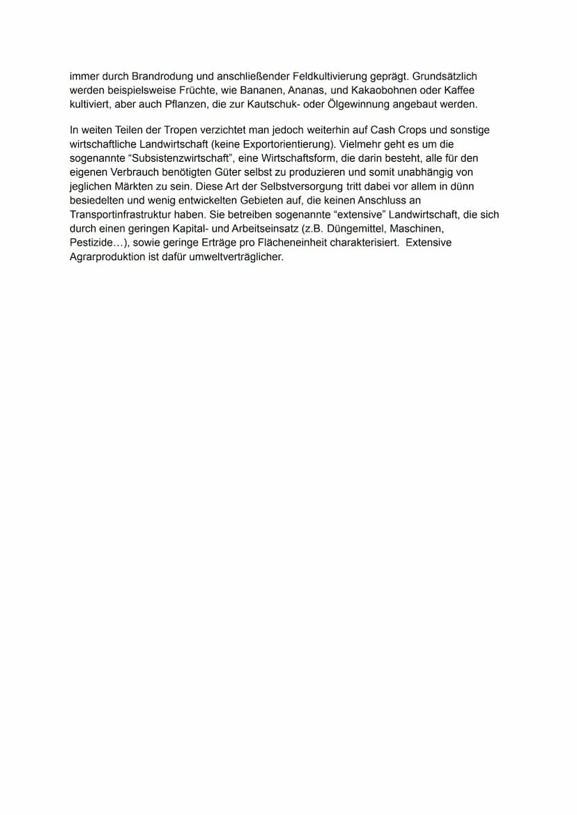 Erdkunde GK:
Sofia Pluch
Landwirtschaft in den Tropen:
Die Tropen liegen zwischen dem nördlichen und südlichen Wendekreis und beherbergen
et