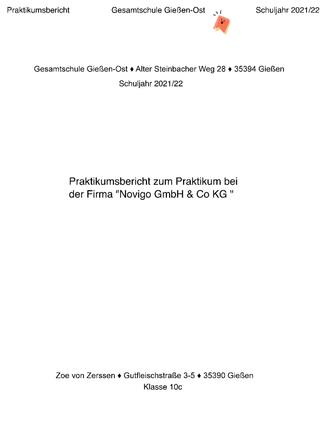 Mein Praktikumsbericht: Erfahrungen bei Novigo GmbH in Gießen-Ost