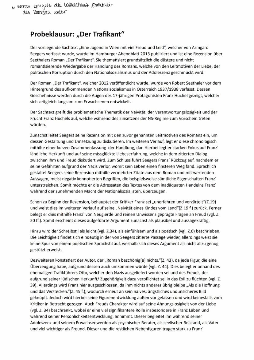 Deutsch GK Q2
sprache.
crestaltung.
wertende Alessagen
Themen
Inhaltsangabe
Aufgabenstellung:
Erörtern Sie die vorliegende Rezension ,,Eine 